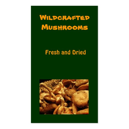 Mushrooms Business Card (front side)