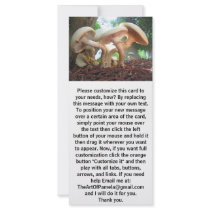 Mushrooms Dancing Customized Rack Card