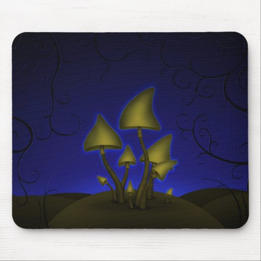 Mushrooms (Halloween Night) Mousepads