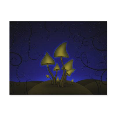 Mushrooms (Halloween Night) Post Cards by vladstudio