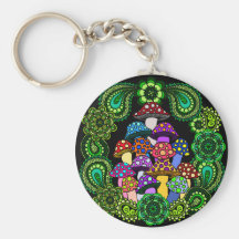 Mushrooms Keychain