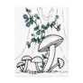 Mushrooms & Morning Glories postcard