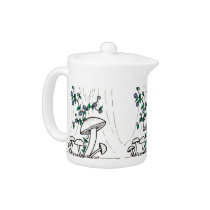 Mushrooms & Morning Glories teapot teapots
