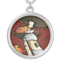 Mushrooms necklaces by jiveafro Mushrooms necklaces
