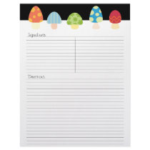 Mushrooms  Recipe Letterhead - TBA