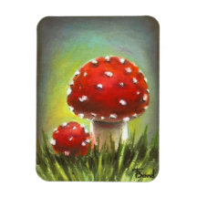 Mushrooms Rectangular Magnets