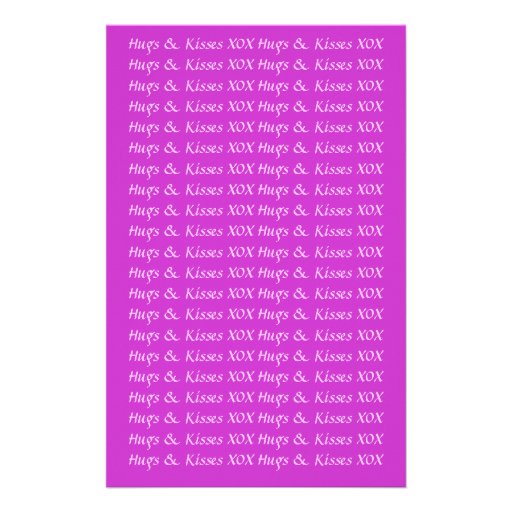 Mushy Hugs and Kisses Love Letter Stationery
