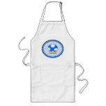 Mushy Puff Kawaii Mushroom Blue Aprons