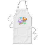 Mushy Puffs In Love Orange Purple Kawaii Mushrooms Aprons