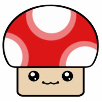Mushy Puffs Red Kawaii Mushroom Ornament photo sculptures