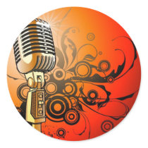 music1 [Converted] Round Stickers