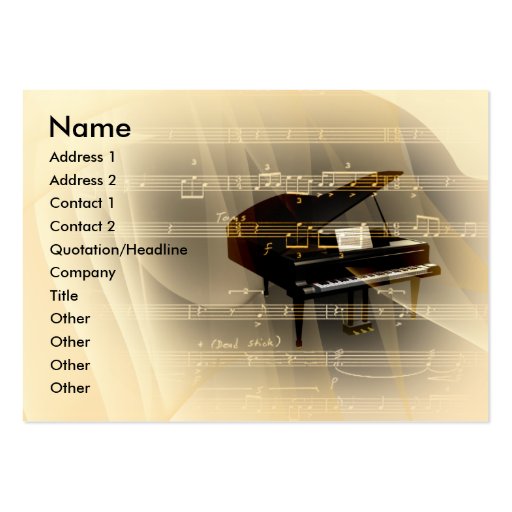 music_2 business card template (front side)