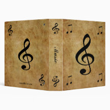 Music 3 Ring Binder