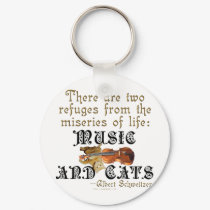 Music and Cats keychains