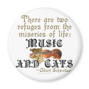 Music and Cats magnets