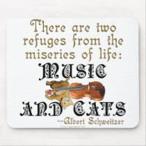 Music and Cats Mouse Pads