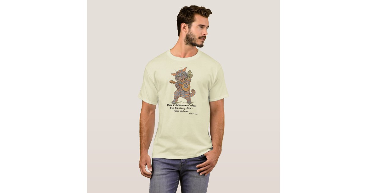 Music and Cats Quotation TShirt Zazzle