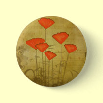 Music and Poppies buttons