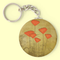 Music and Poppies keychains