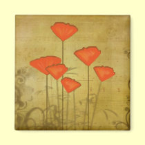 Music and Poppies magnets