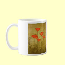 Music and Poppies mugs