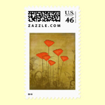 Music and Poppies stamps