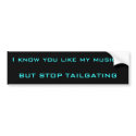 Music and Tailgatin bumper stickers
