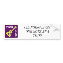 Music and Youth bumper sticker