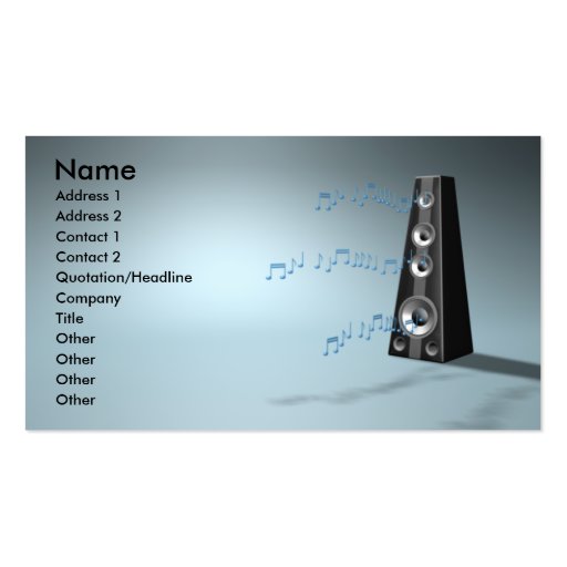 music_b business card template (front side)