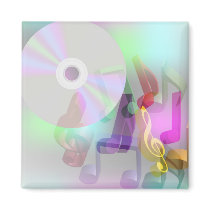Music Background Refrigerator Magnets
