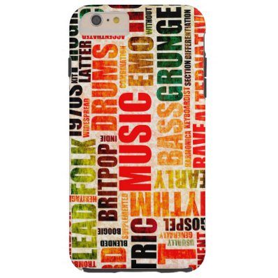Music Background With Different Genres and Types Tough iPhone 6 Plus Case