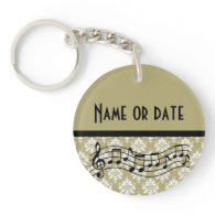 Music Band or Choir Personalized Gift Round Acrylic Keychains