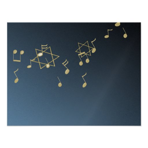 Music Bar Mitzvah Response Card Custom Invites