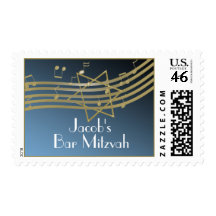 Music Bar Mitzvah Stamps