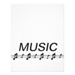 Music bottom with staff at bottom personalized invites