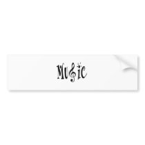MUSIC bumper stickers