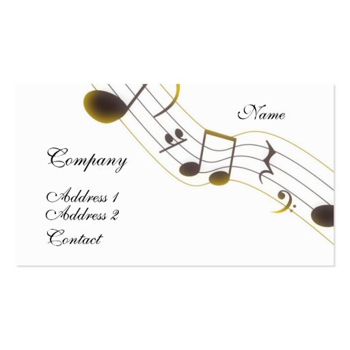 Music Business card (front side)