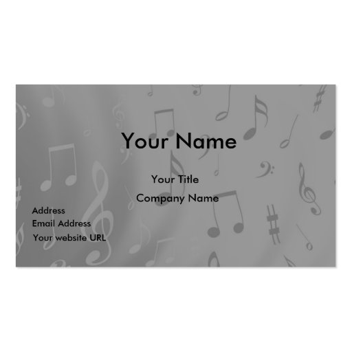 Music Business Card (front side)