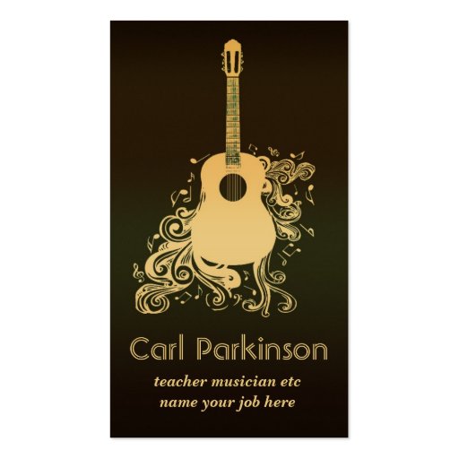 music business card (front side)