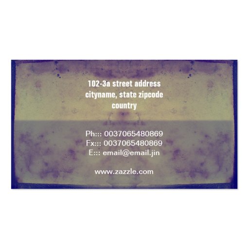 music business card (back side)
