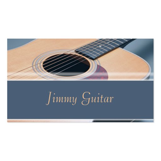 Music Business Card - Acoustic Guitar (back side)