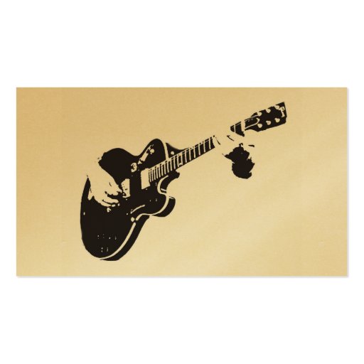 Music Business Card - Black Guitar (back side)