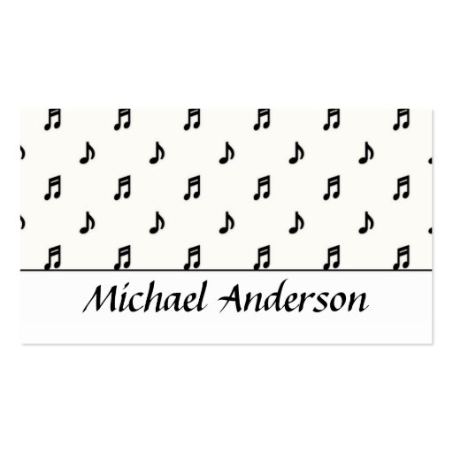 Music Business Card :: Black Notes D1