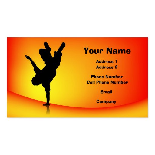 Music Business Card - Breakdance 2 (front side)