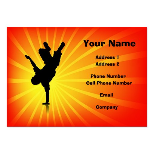 Music Business Card - Breakdance 3 (front side)