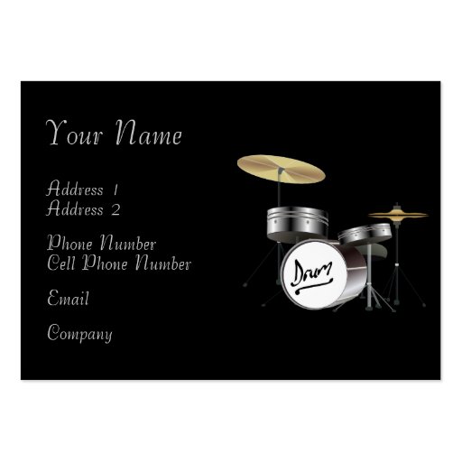 Music Business Card - Drum Kit (front side)