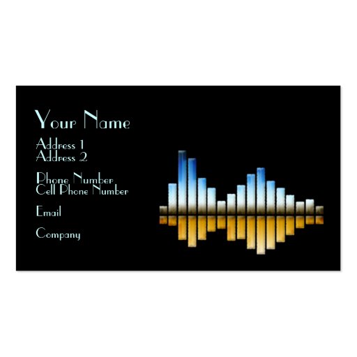 Music Business Card - Equalizer. (front side)