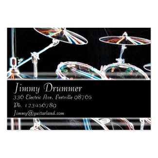 Music Business Card - Glowing Drum Kit