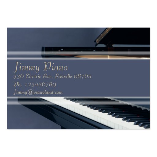 Music Business Card - Piano (front side)