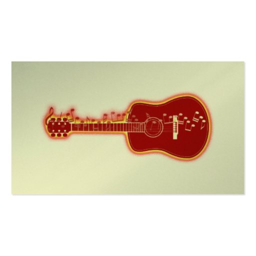 Music Business Card - Red Guitar (back side)